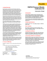 Thumbnail of document Manual - 700PCK Pressure Calibration Kit